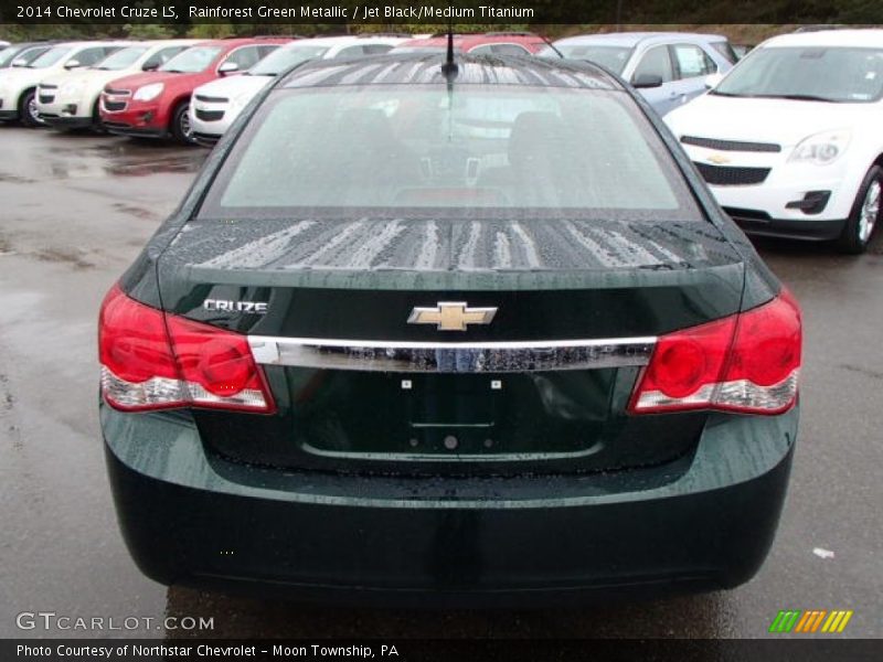 Rainforest Green Metallic / Jet Black/Medium Titanium 2014 Chevrolet Cruze LS