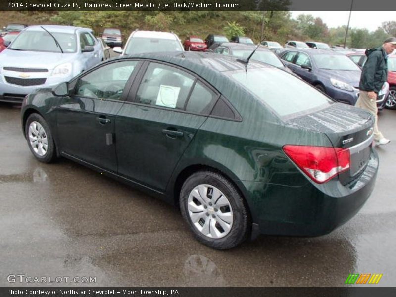 Rainforest Green Metallic / Jet Black/Medium Titanium 2014 Chevrolet Cruze LS