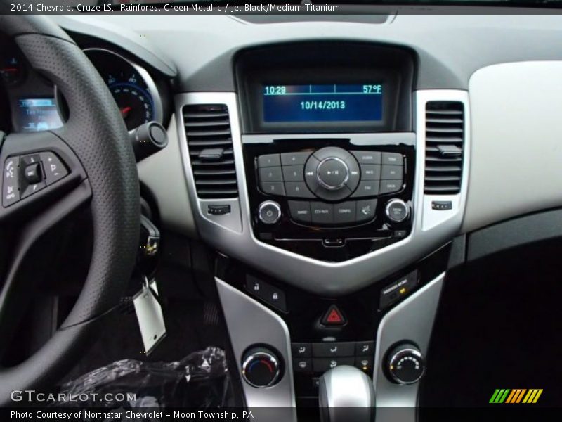 Rainforest Green Metallic / Jet Black/Medium Titanium 2014 Chevrolet Cruze LS