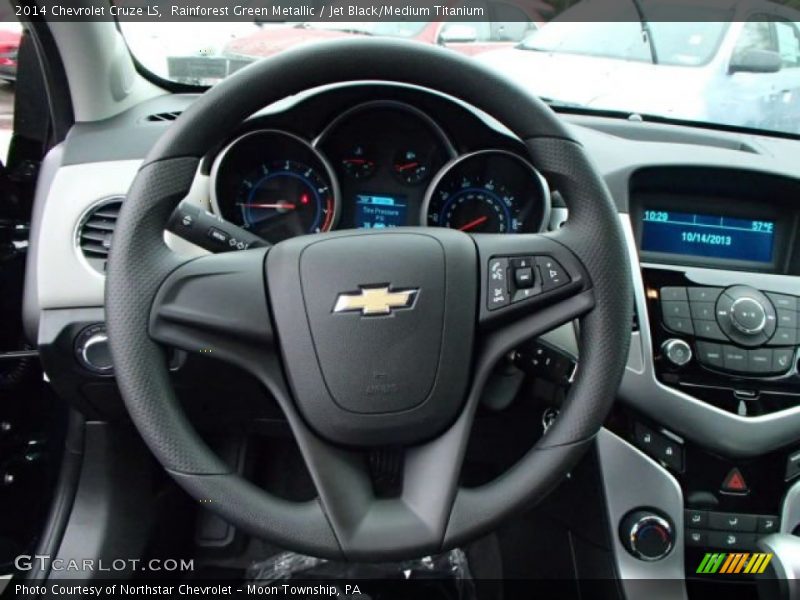 Rainforest Green Metallic / Jet Black/Medium Titanium 2014 Chevrolet Cruze LS
