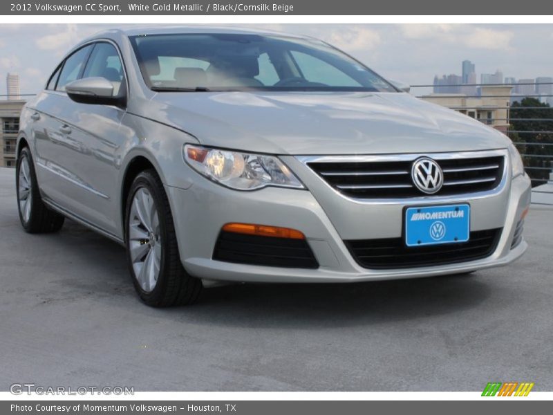 White Gold Metallic / Black/Cornsilk Beige 2012 Volkswagen CC Sport