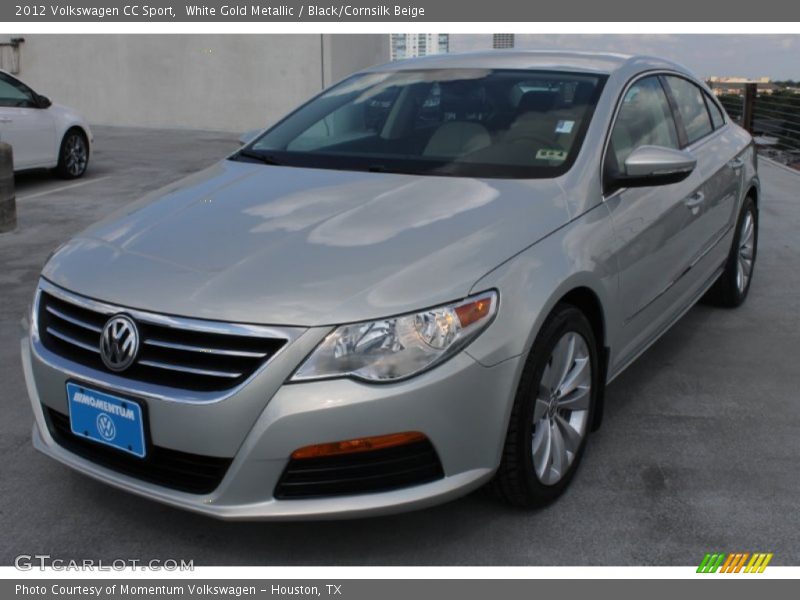White Gold Metallic / Black/Cornsilk Beige 2012 Volkswagen CC Sport