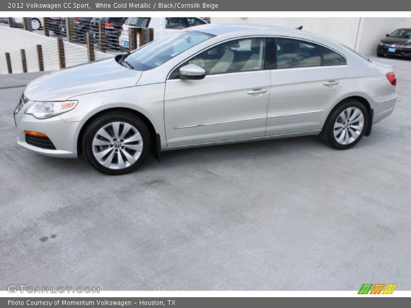 White Gold Metallic / Black/Cornsilk Beige 2012 Volkswagen CC Sport