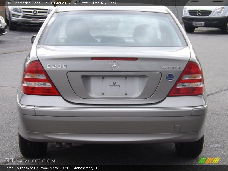 Pewter Metallic / Black 2007 Mercedes-Benz C 280 4Matic Luxury