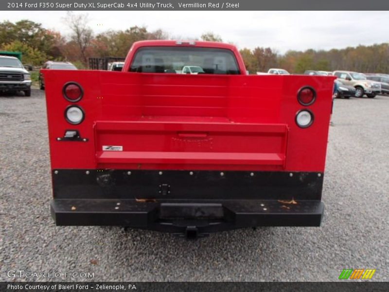 Vermillion Red / Steel 2014 Ford F350 Super Duty XL SuperCab 4x4 Utility Truck