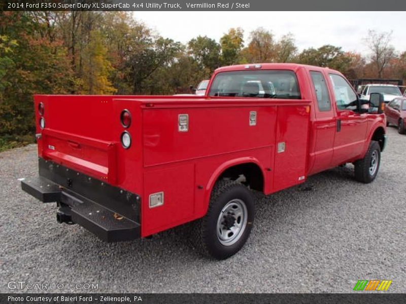 Vermillion Red / Steel 2014 Ford F350 Super Duty XL SuperCab 4x4 Utility Truck