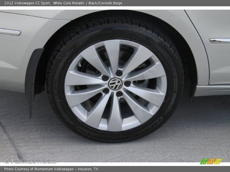 White Gold Metallic / Black/Cornsilk Beige 2012 Volkswagen CC Sport