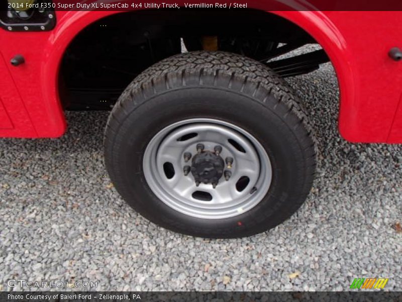 Vermillion Red / Steel 2014 Ford F350 Super Duty XL SuperCab 4x4 Utility Truck
