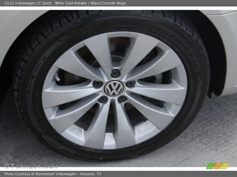White Gold Metallic / Black/Cornsilk Beige 2012 Volkswagen CC Sport