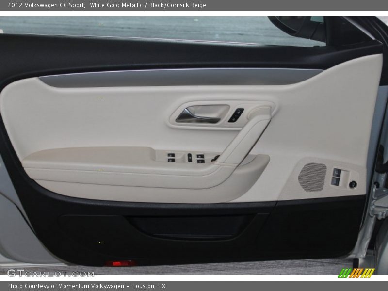 White Gold Metallic / Black/Cornsilk Beige 2012 Volkswagen CC Sport