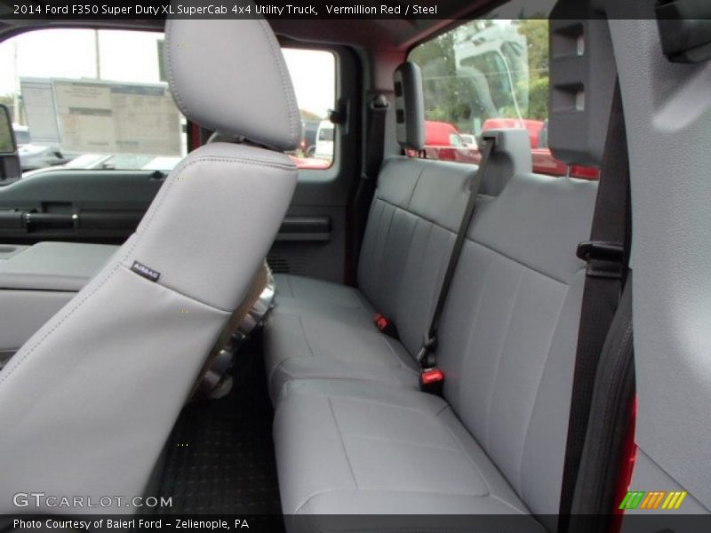 Vermillion Red / Steel 2014 Ford F350 Super Duty XL SuperCab 4x4 Utility Truck