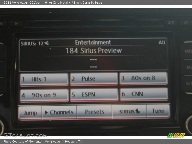 White Gold Metallic / Black/Cornsilk Beige 2012 Volkswagen CC Sport