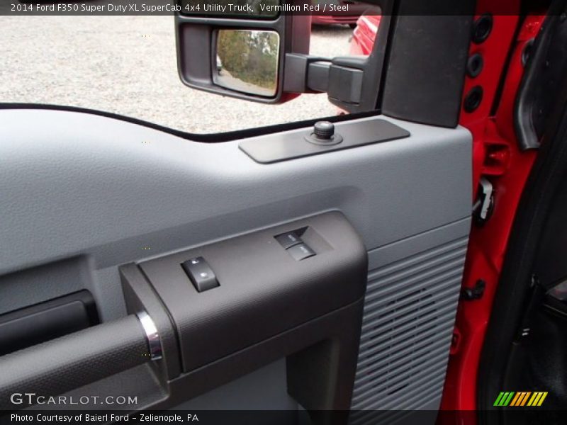 Vermillion Red / Steel 2014 Ford F350 Super Duty XL SuperCab 4x4 Utility Truck
