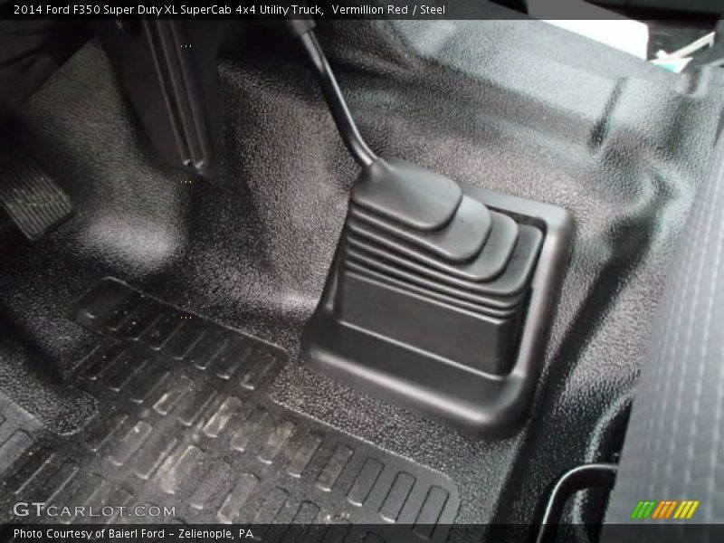 Vermillion Red / Steel 2014 Ford F350 Super Duty XL SuperCab 4x4 Utility Truck