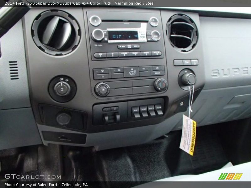 Vermillion Red / Steel 2014 Ford F350 Super Duty XL SuperCab 4x4 Utility Truck