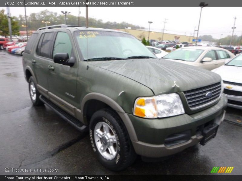 Aspen Green Metallic / Medium Parchment 2002 Ford Explorer XLT 4x4