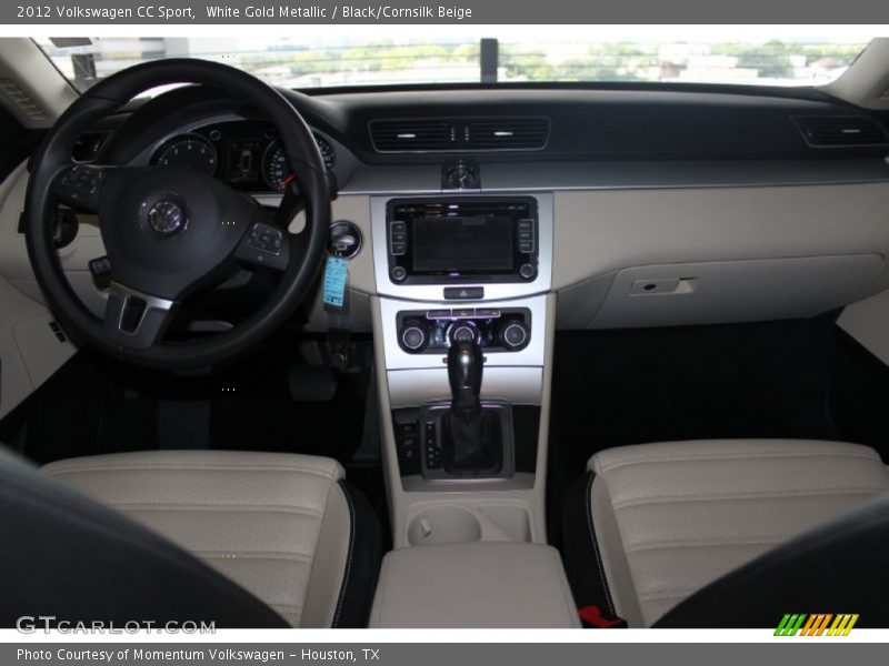 White Gold Metallic / Black/Cornsilk Beige 2012 Volkswagen CC Sport