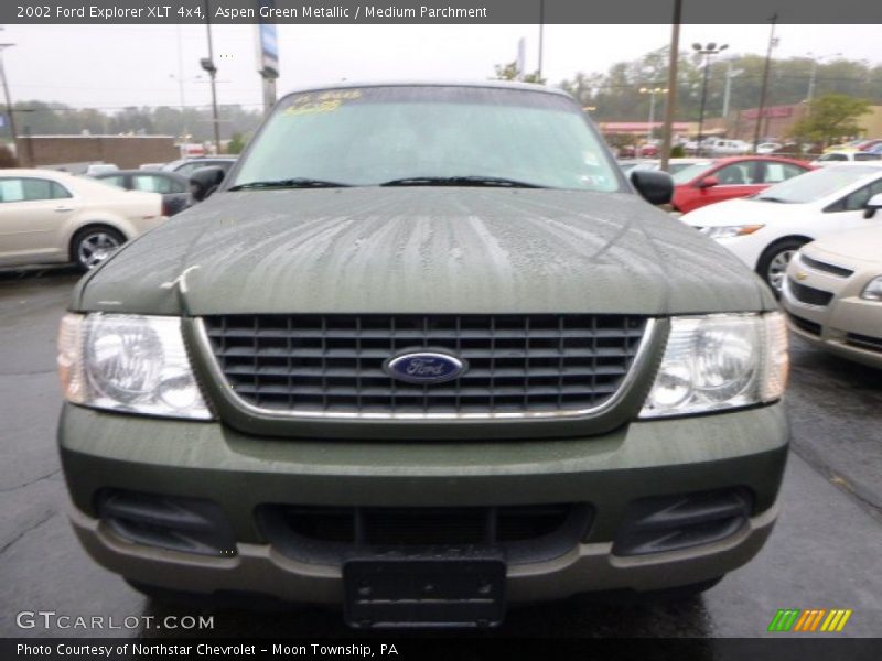Aspen Green Metallic / Medium Parchment 2002 Ford Explorer XLT 4x4