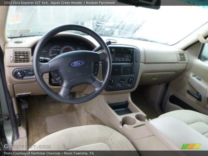 Aspen Green Metallic / Medium Parchment 2002 Ford Explorer XLT 4x4