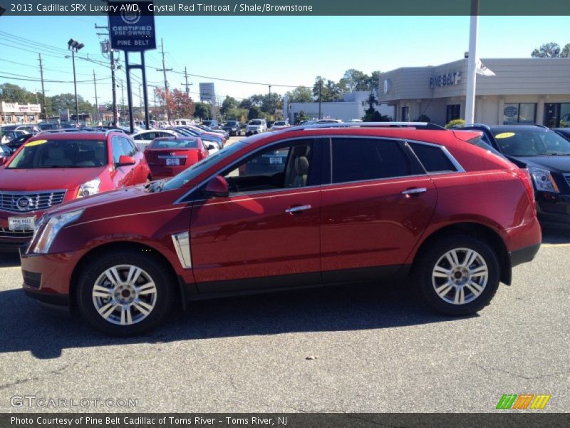 Crystal Red Tintcoat / Shale/Brownstone 2013 Cadillac SRX Luxury AWD