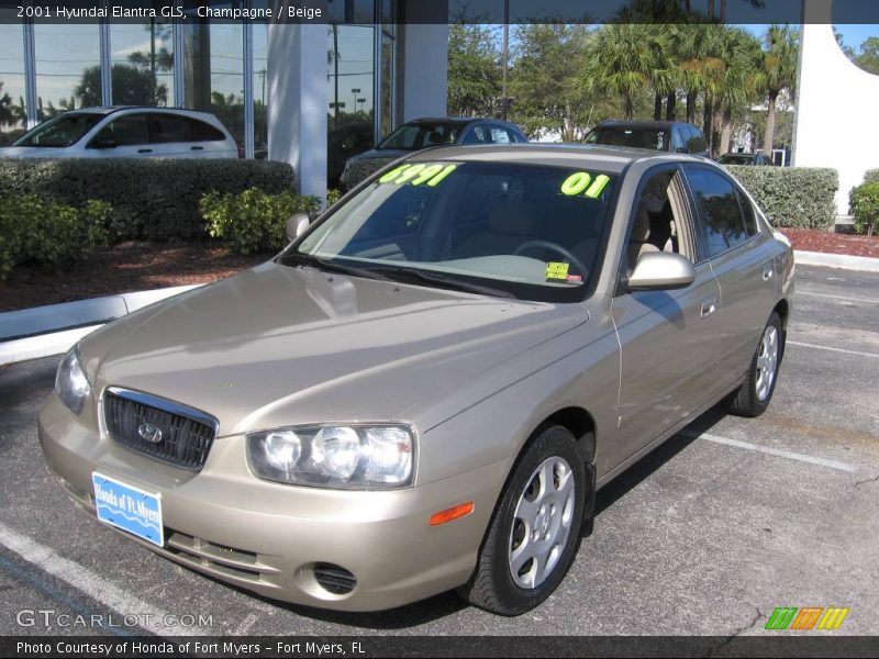 Champagne / Beige 2001 Hyundai Elantra GLS