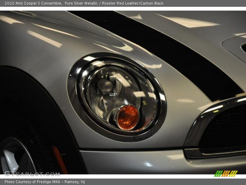 Pure Silver Metallic / Rooster Red Leather/Carbon Black 2010 Mini Cooper S Convertible