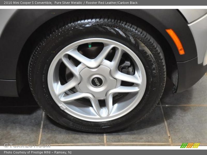 Pure Silver Metallic / Rooster Red Leather/Carbon Black 2010 Mini Cooper S Convertible
