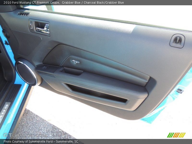 Grabber Blue / Charcoal Black/Grabber Blue 2010 Ford Mustang GT Premium Coupe