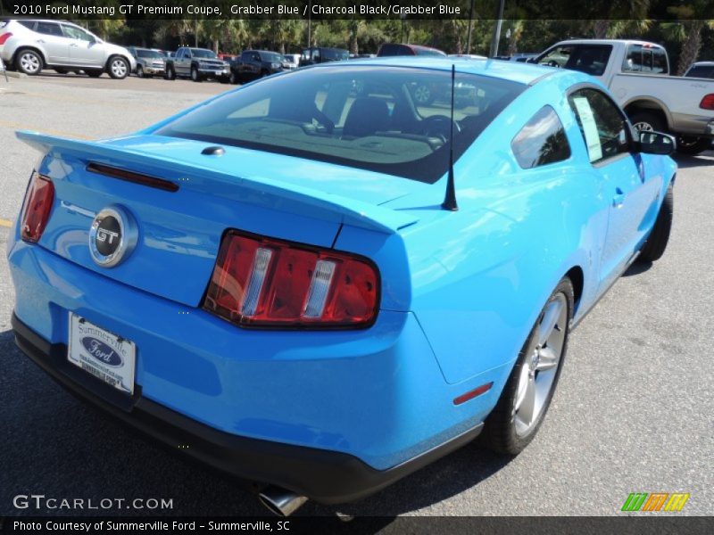 Grabber Blue / Charcoal Black/Grabber Blue 2010 Ford Mustang GT Premium Coupe