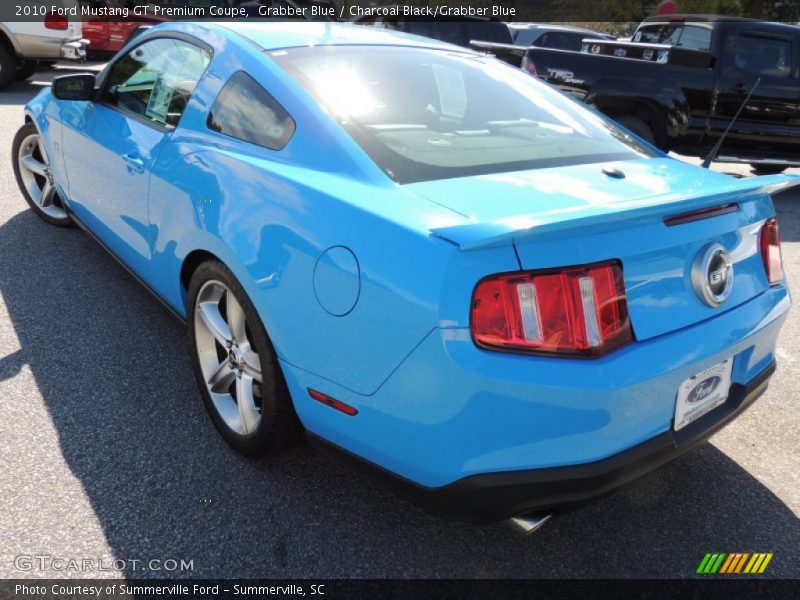 Grabber Blue / Charcoal Black/Grabber Blue 2010 Ford Mustang GT Premium Coupe