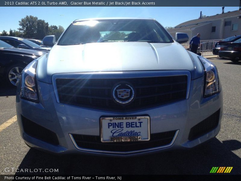 Glacier Blue Metallic / Jet Black/Jet Black Accents 2013 Cadillac ATS 2.0L Turbo AWD