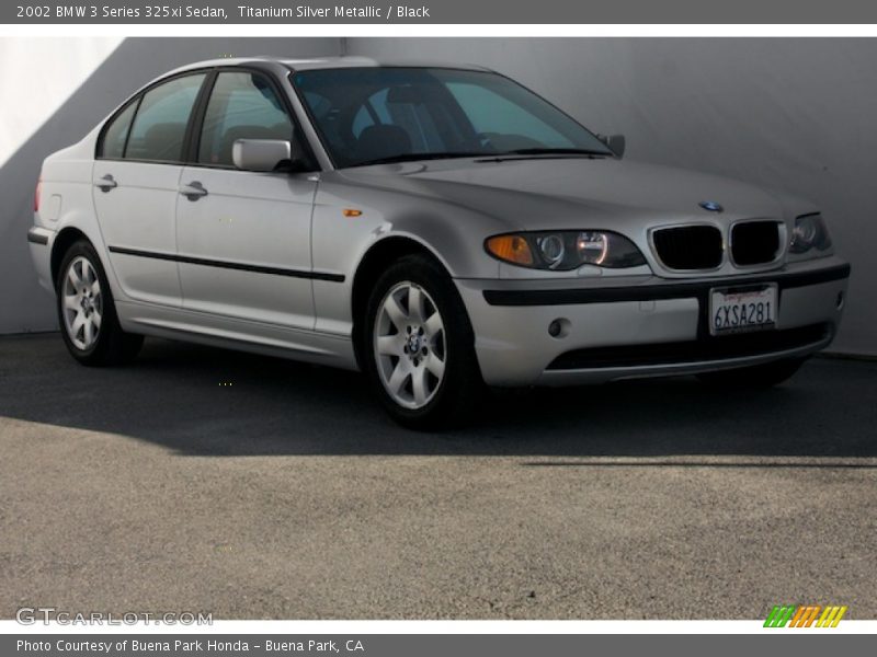 Titanium Silver Metallic / Black 2002 BMW 3 Series 325xi Sedan