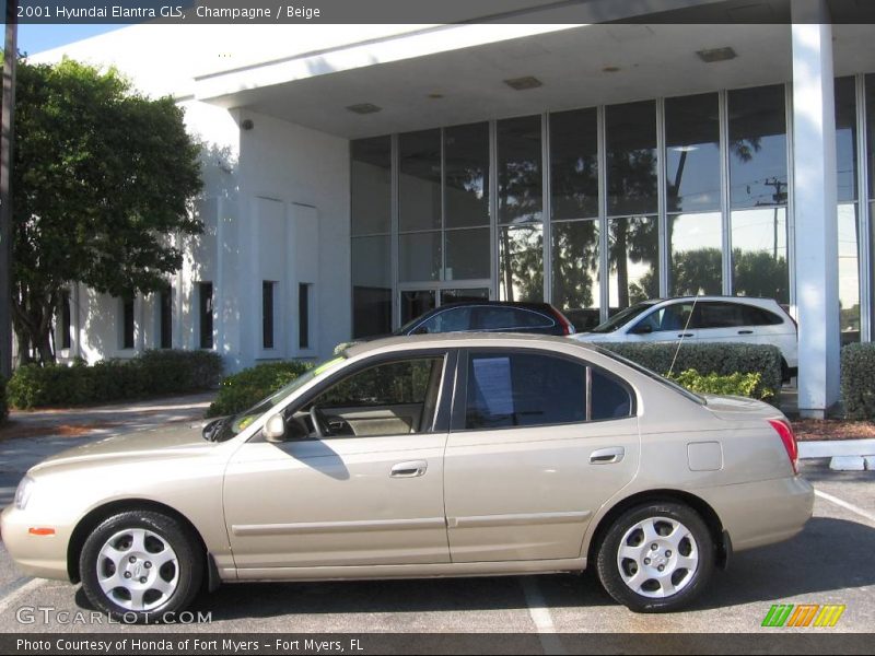 Champagne / Beige 2001 Hyundai Elantra GLS