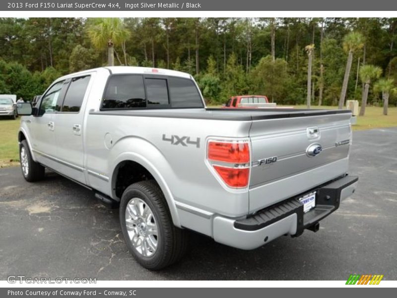 Ingot Silver Metallic / Black 2013 Ford F150 Lariat SuperCrew 4x4