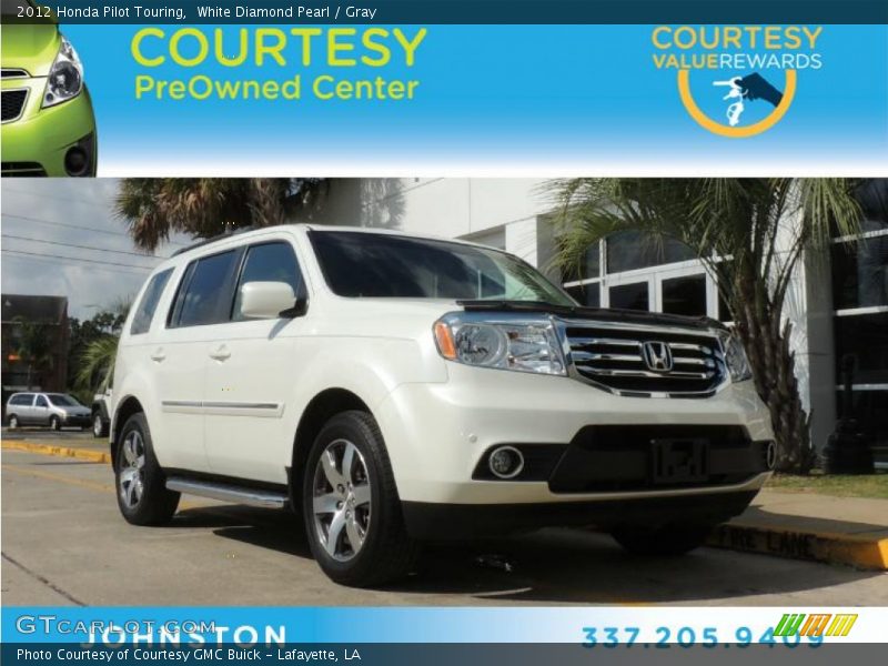 White Diamond Pearl / Gray 2012 Honda Pilot Touring
