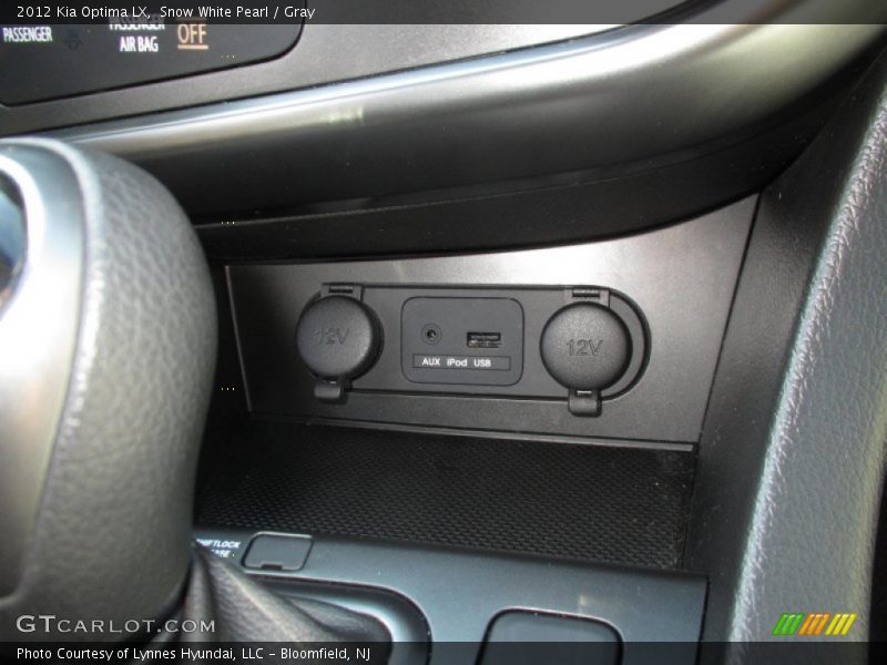 Snow White Pearl / Gray 2012 Kia Optima LX