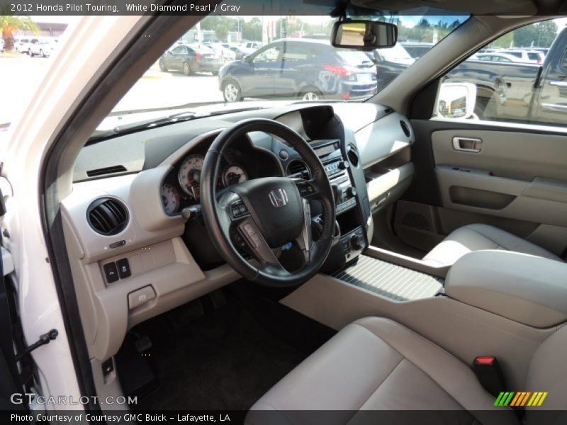 White Diamond Pearl / Gray 2012 Honda Pilot Touring