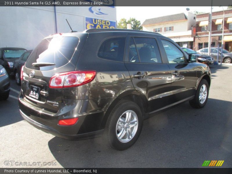 Espresso Brown / Beige 2011 Hyundai Santa Fe GLS AWD