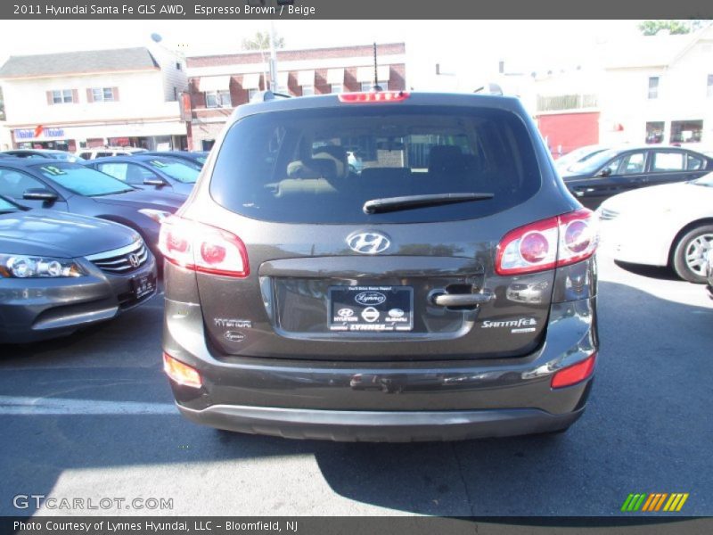 Espresso Brown / Beige 2011 Hyundai Santa Fe GLS AWD