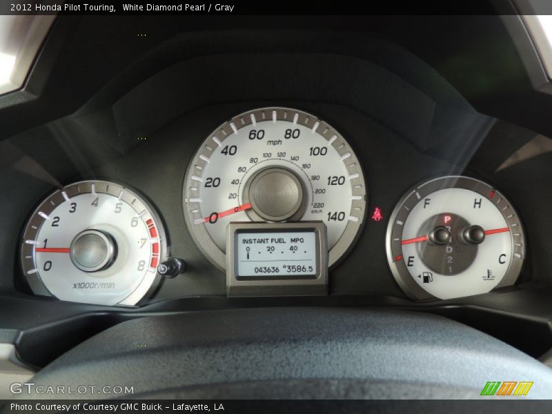 White Diamond Pearl / Gray 2012 Honda Pilot Touring