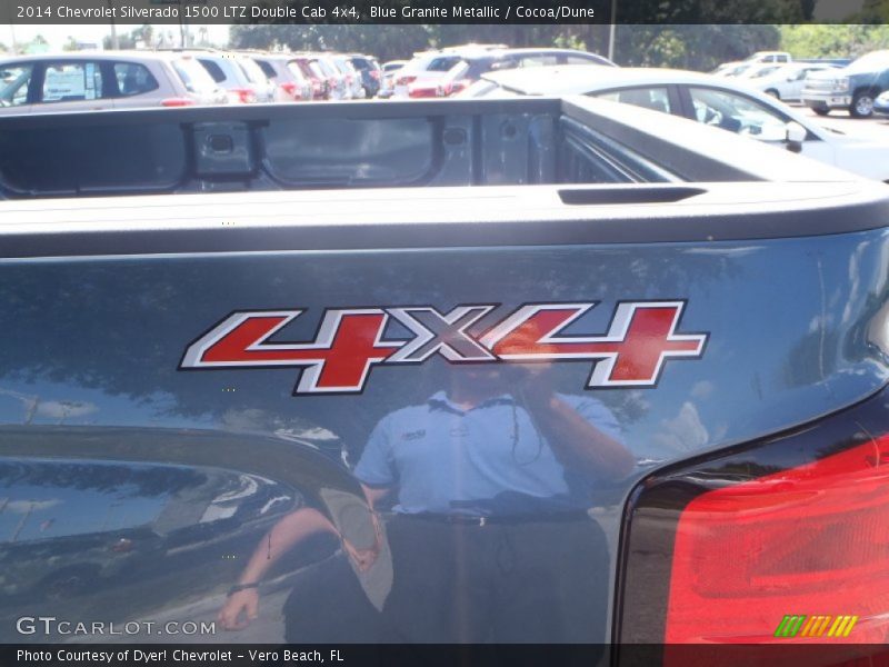 Blue Granite Metallic / Cocoa/Dune 2014 Chevrolet Silverado 1500 LTZ Double Cab 4x4