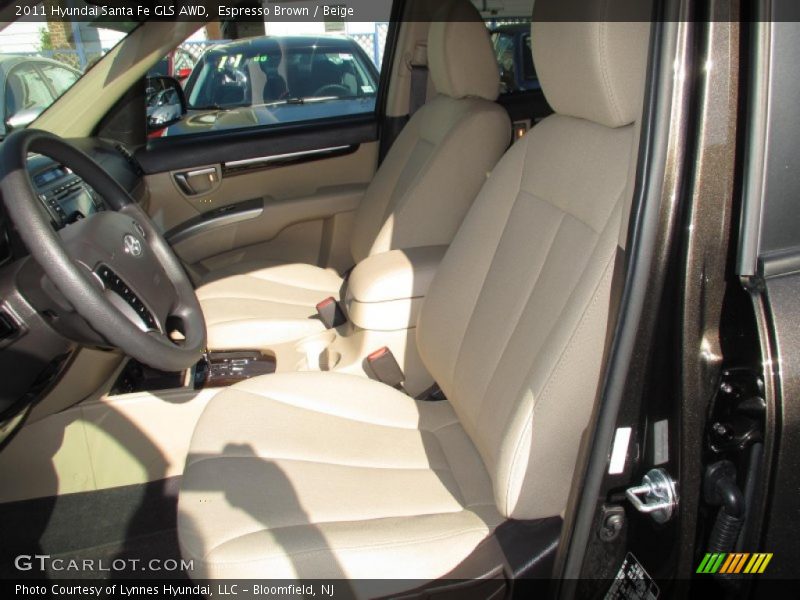 Espresso Brown / Beige 2011 Hyundai Santa Fe GLS AWD
