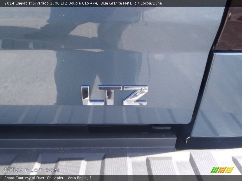 Blue Granite Metallic / Cocoa/Dune 2014 Chevrolet Silverado 1500 LTZ Double Cab 4x4