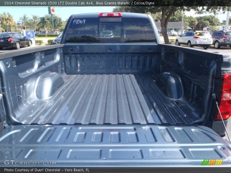 Blue Granite Metallic / Cocoa/Dune 2014 Chevrolet Silverado 1500 LTZ Double Cab 4x4
