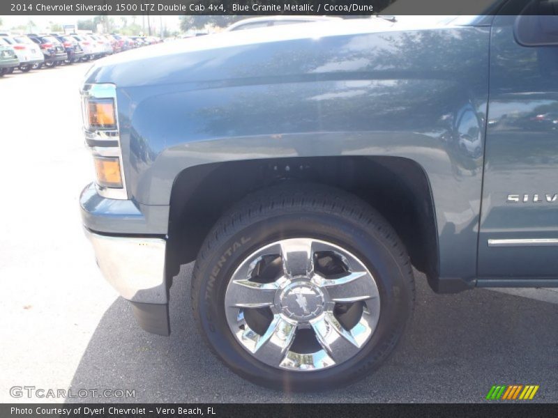 Blue Granite Metallic / Cocoa/Dune 2014 Chevrolet Silverado 1500 LTZ Double Cab 4x4
