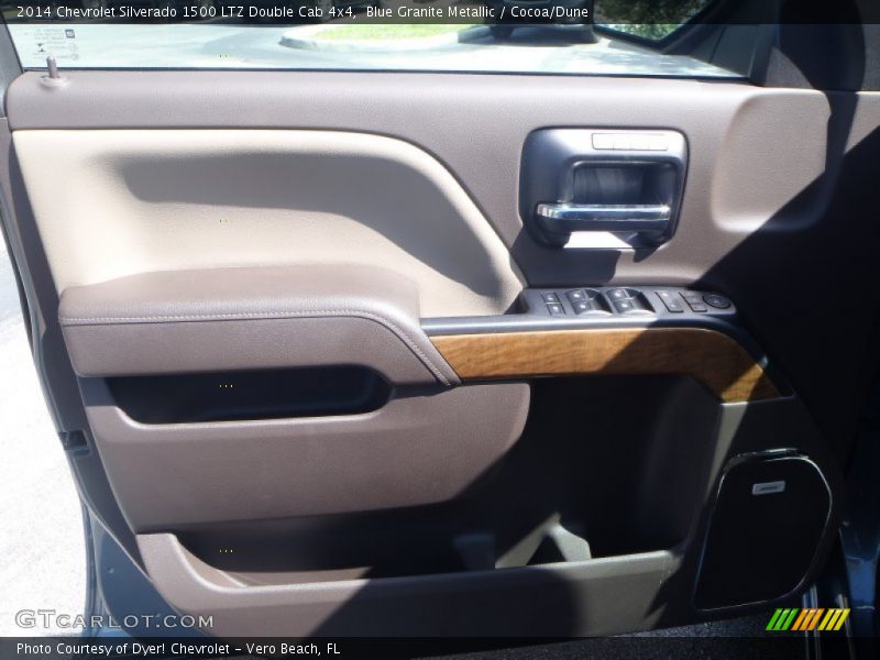 Blue Granite Metallic / Cocoa/Dune 2014 Chevrolet Silverado 1500 LTZ Double Cab 4x4