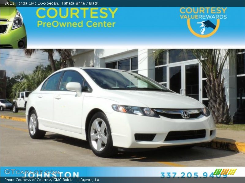 Taffeta White / Black 2011 Honda Civic LX-S Sedan