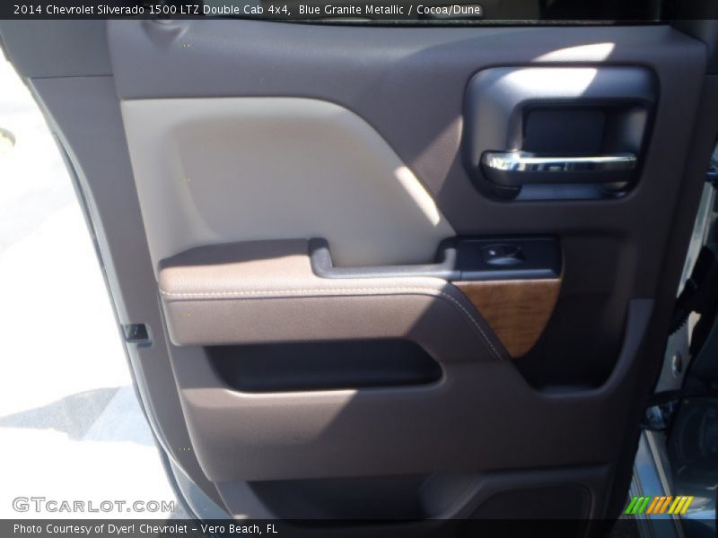 Blue Granite Metallic / Cocoa/Dune 2014 Chevrolet Silverado 1500 LTZ Double Cab 4x4