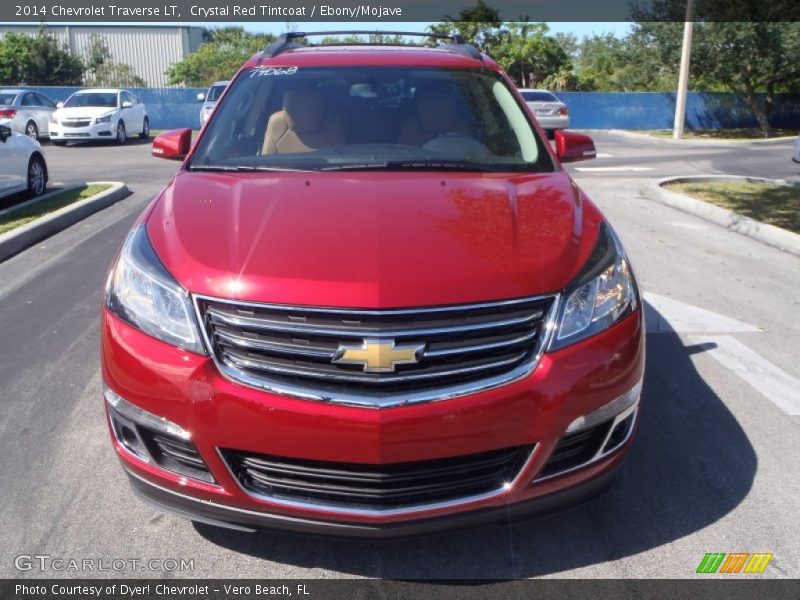 Crystal Red Tintcoat / Ebony/Mojave 2014 Chevrolet Traverse LT