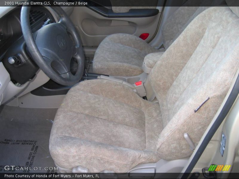 Champagne / Beige 2001 Hyundai Elantra GLS